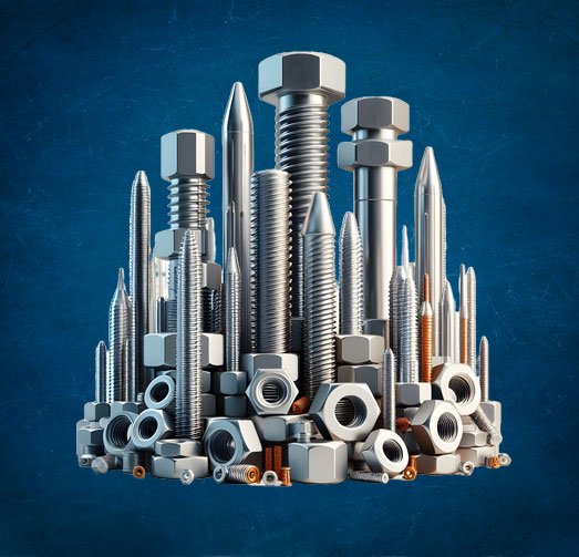Stud bolts hex nuts ASTM A193 B7 A194 2H flange fasteners UAE supplier